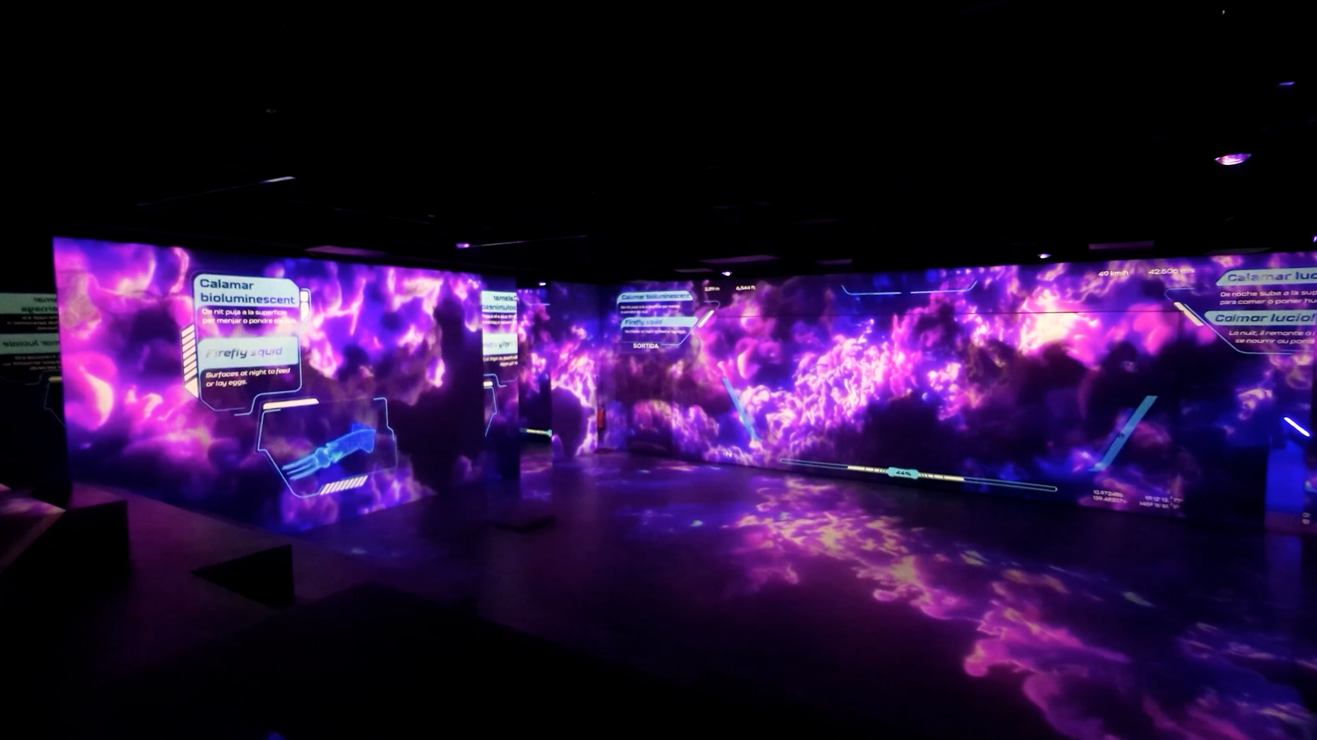360-degree immersive projection room at L’Aquàrium de Barcelona