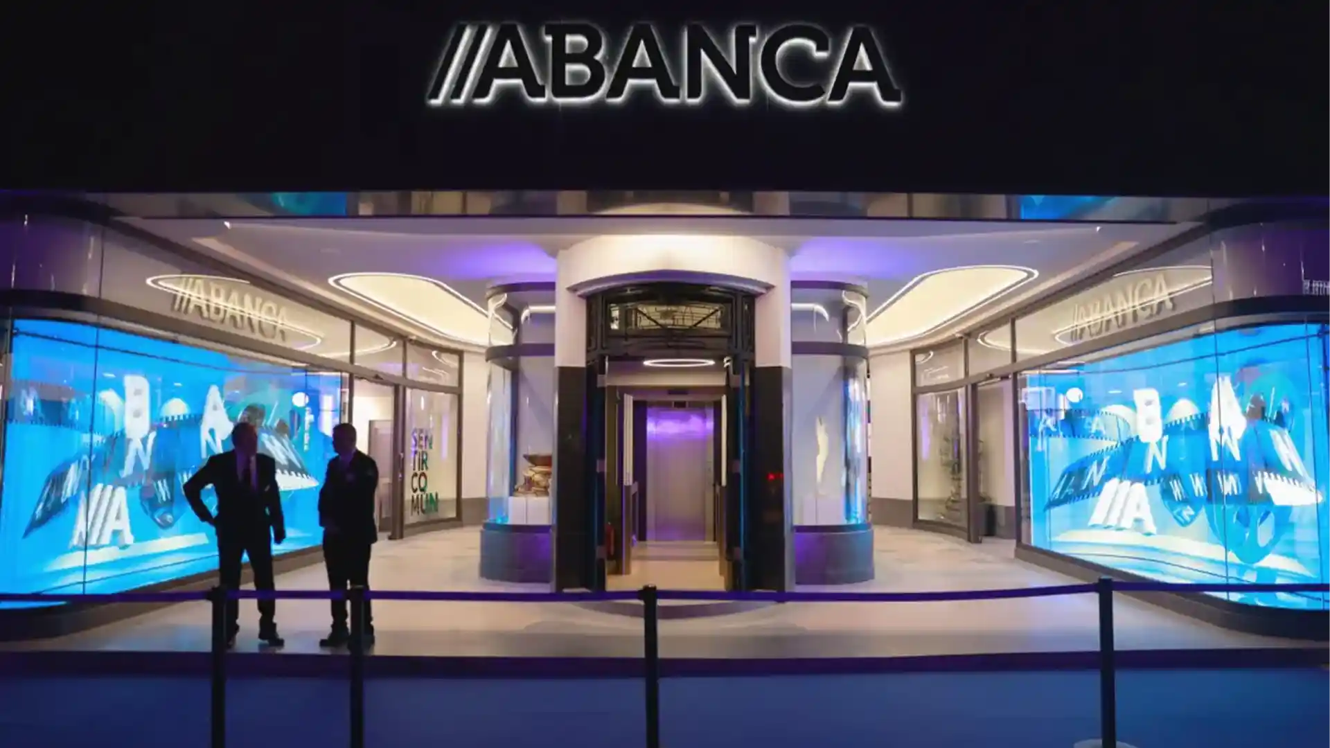 Large LED display showing live bowling game content at Chamartín Bowling.