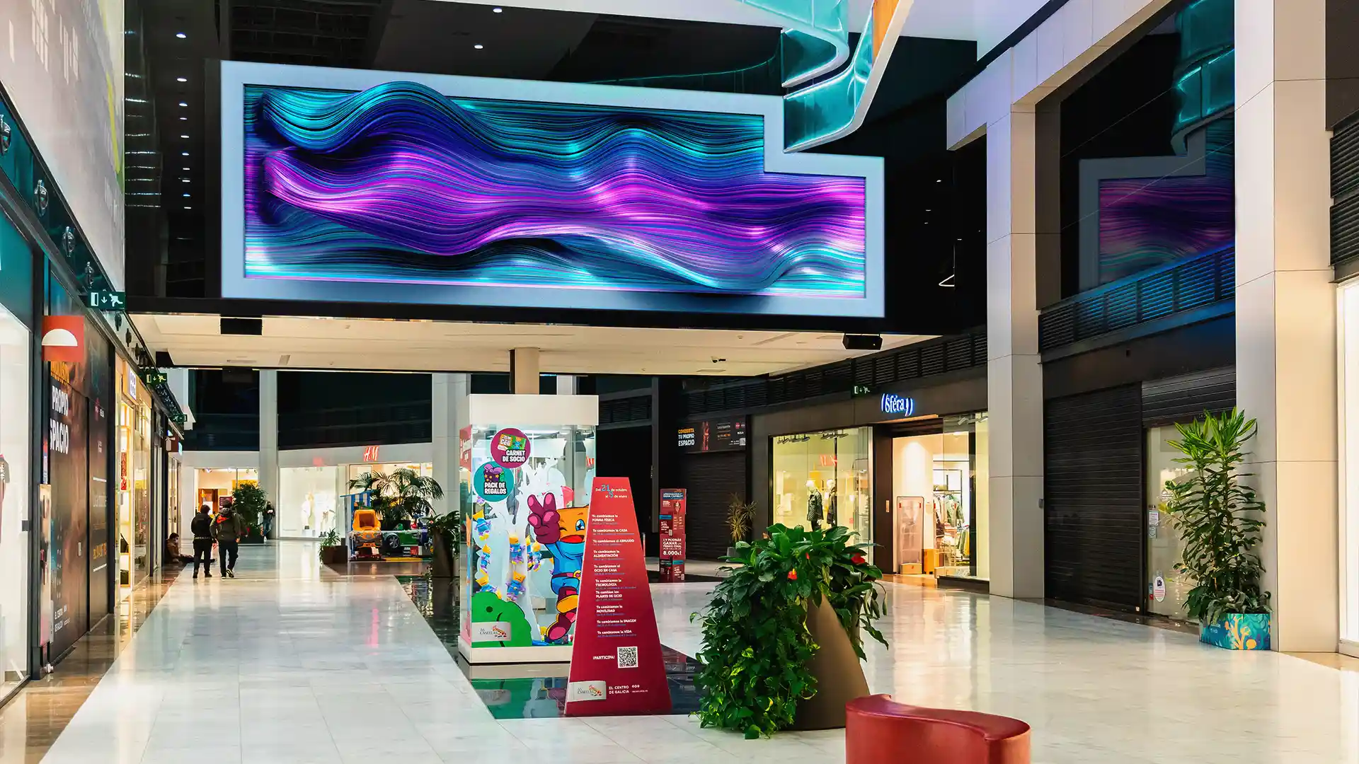 Der digitale Ausstellungsbereich in As Cancelas verdeutlicht die Notwendigkeit eines neuen interaktiven Besuchererlebnisses.