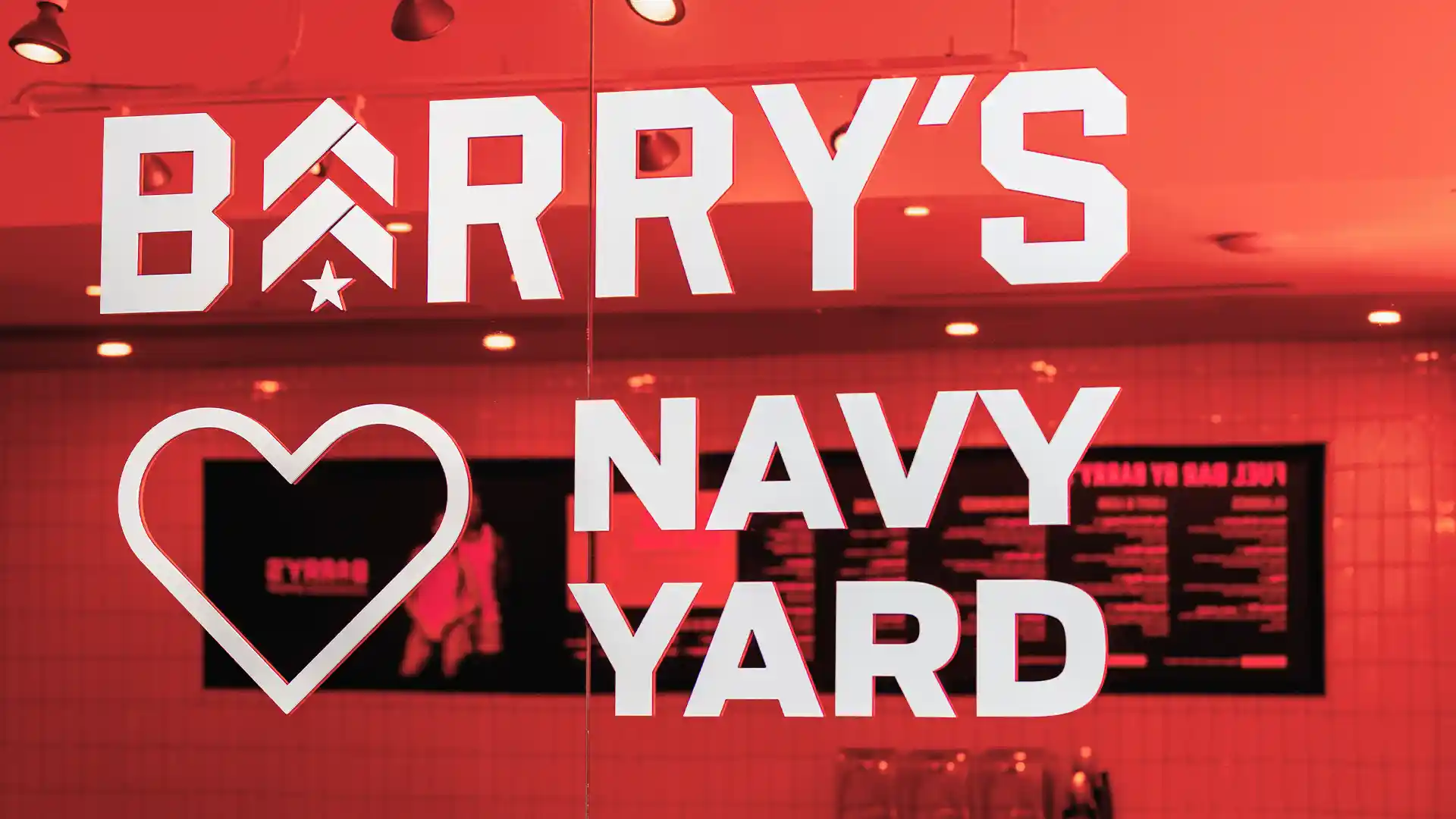 Close-up of Barry’s Bootcamp digital menu screens showcasing improved design and usability.