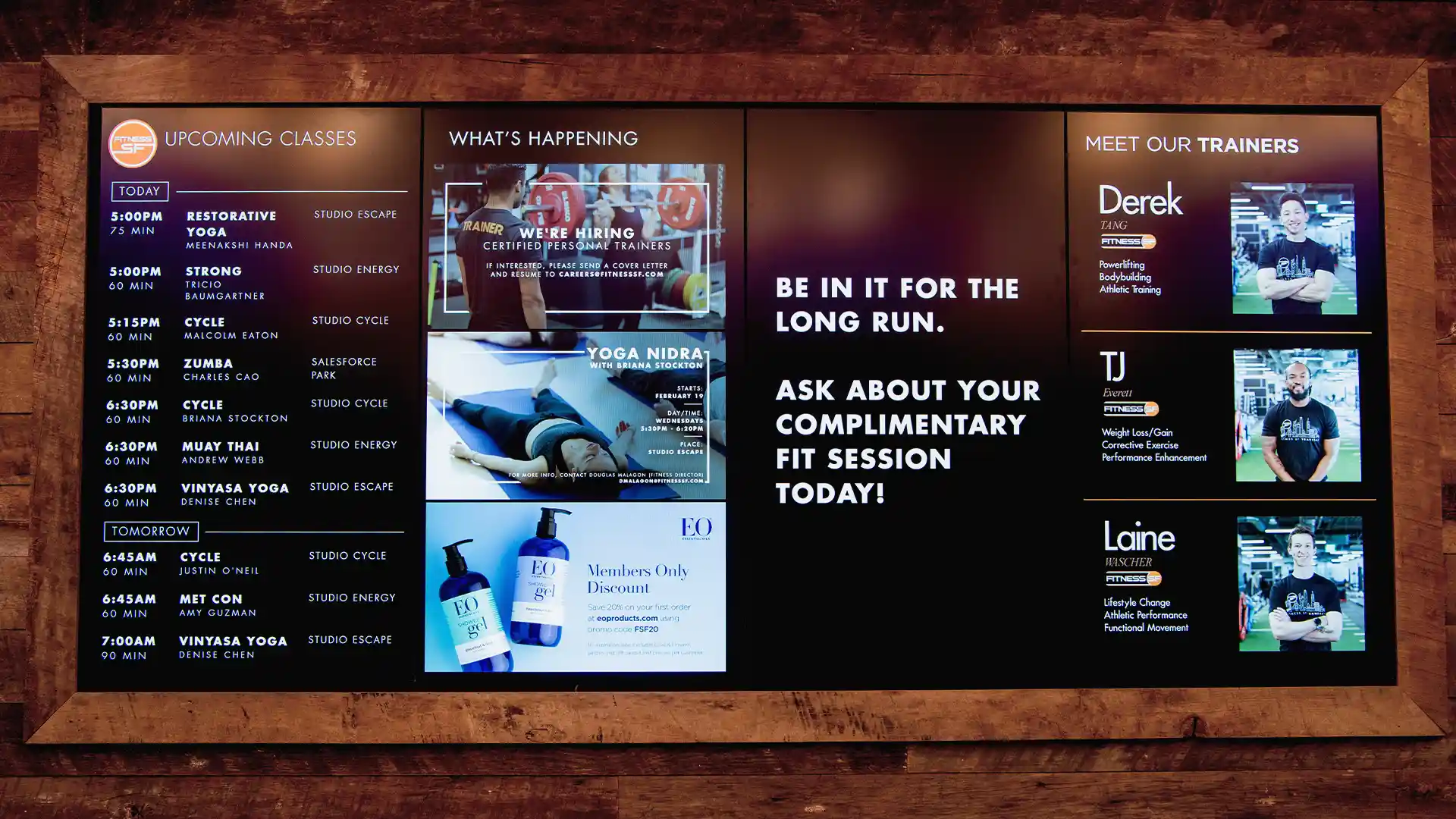 Fitness SF-Mitglieder, die ein Fitnessstudio nutzen und einen klareren Zugang zu Zeitplänen und Community-Updates benötigen.