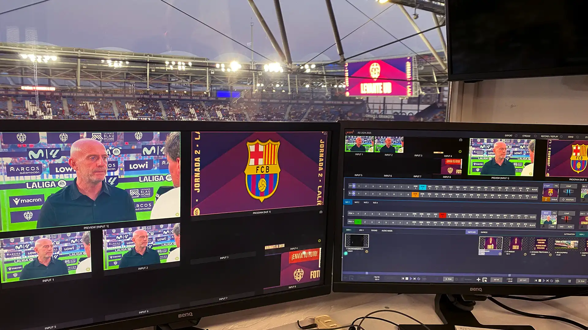 L'équipe de TRISON Yellowbricks gère le contenu audiovisuel en direct et les statistiques des matchs de football professionnel pendant la saison 2025/26.