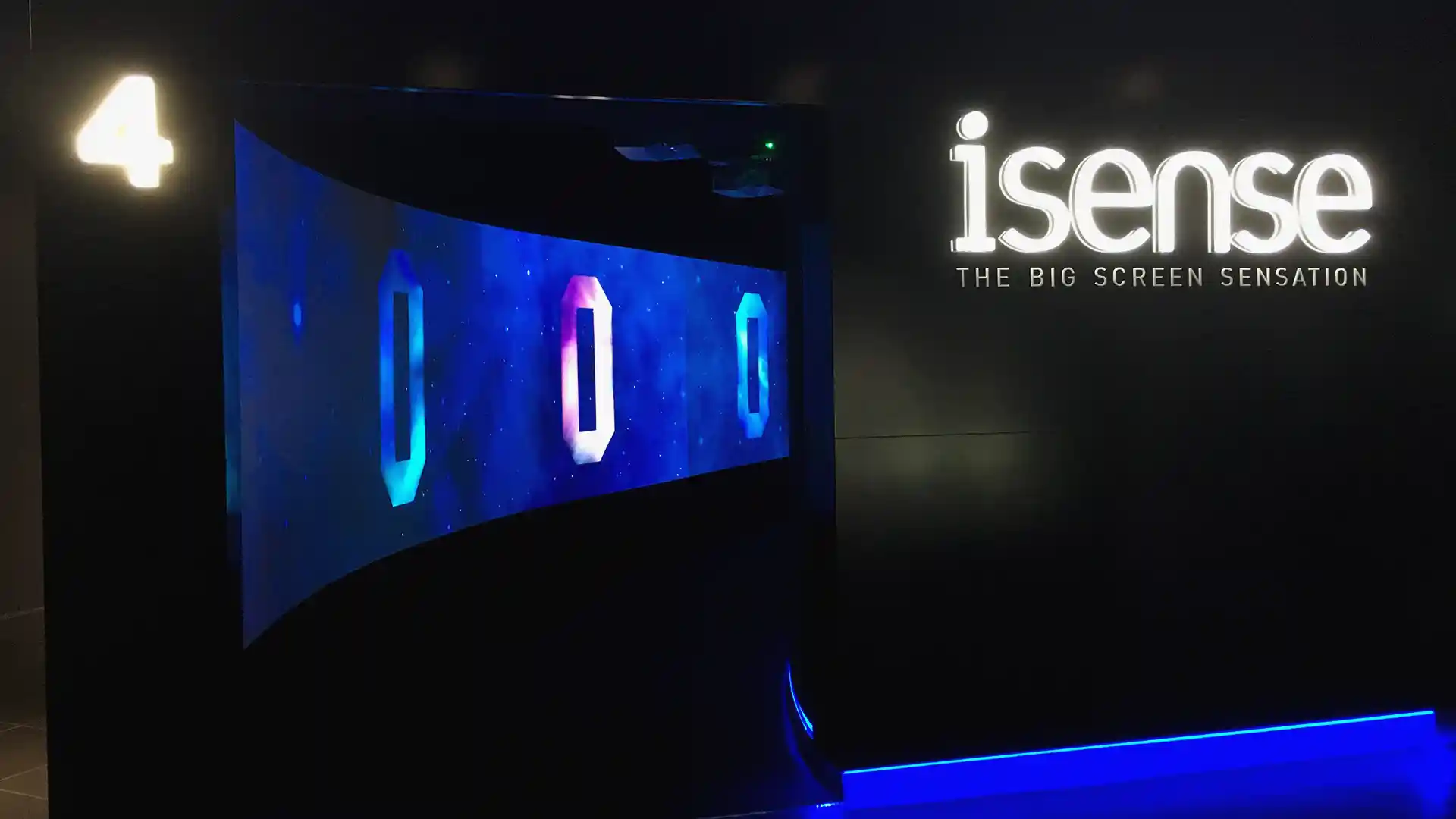 TRISON Spaces Schnittstelle, die die Planung von Kinoinhalten in Echtzeit für ODEON anzeigt.