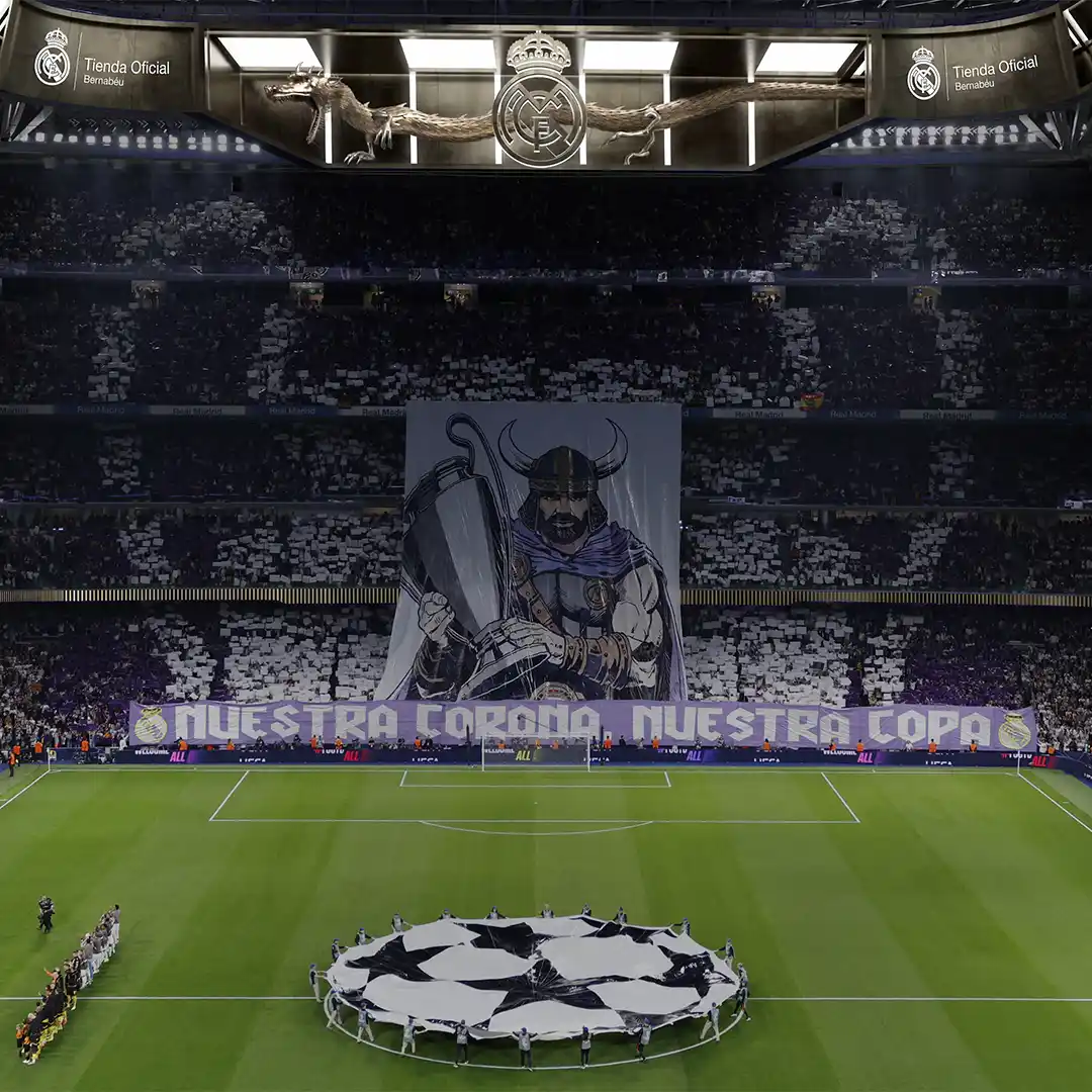Digital content created for the 360º halo display at Santiago Bernabéu Stadium