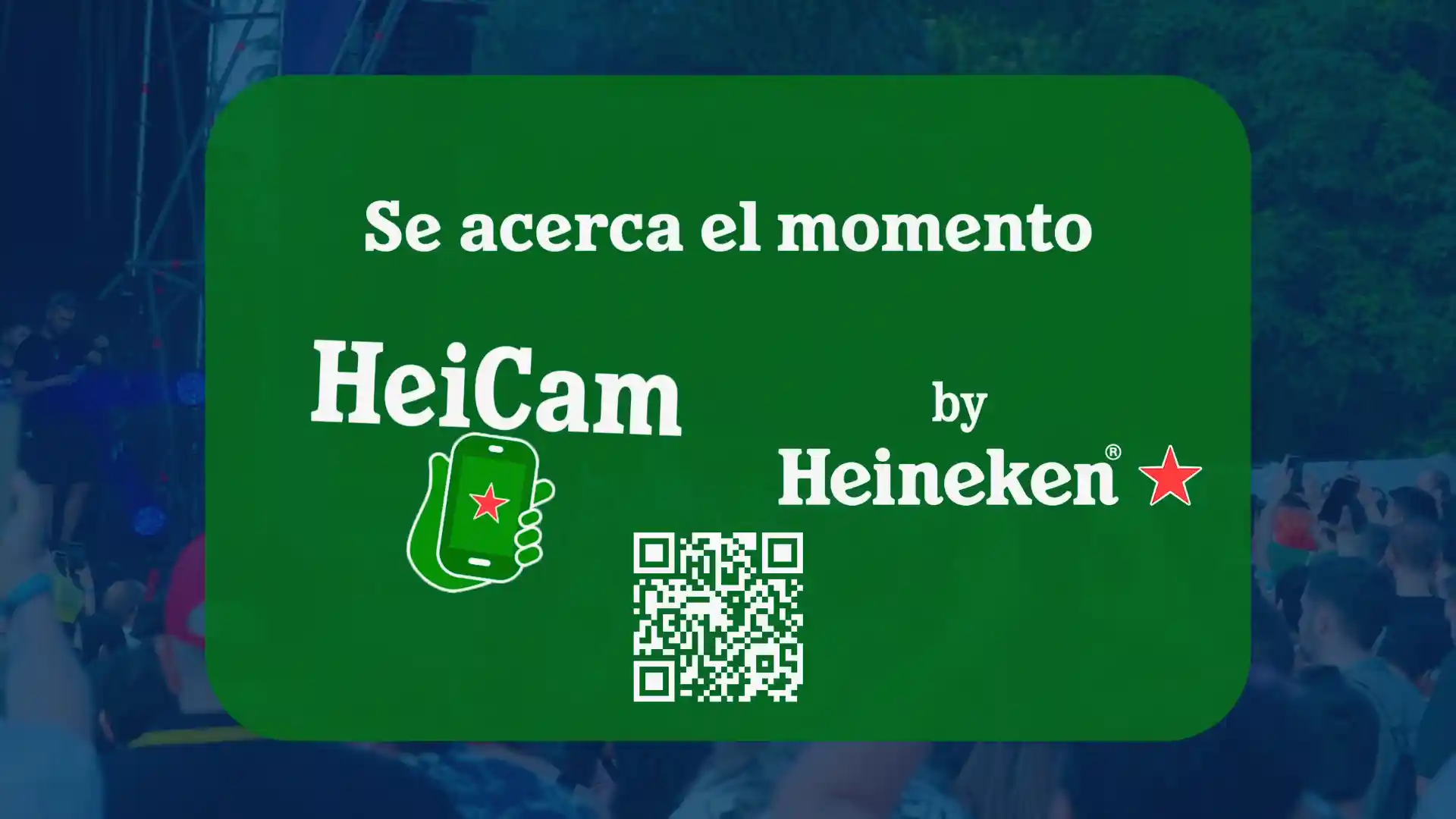 Festival attendee using a smartphone to participate in HEICam interactive experiences