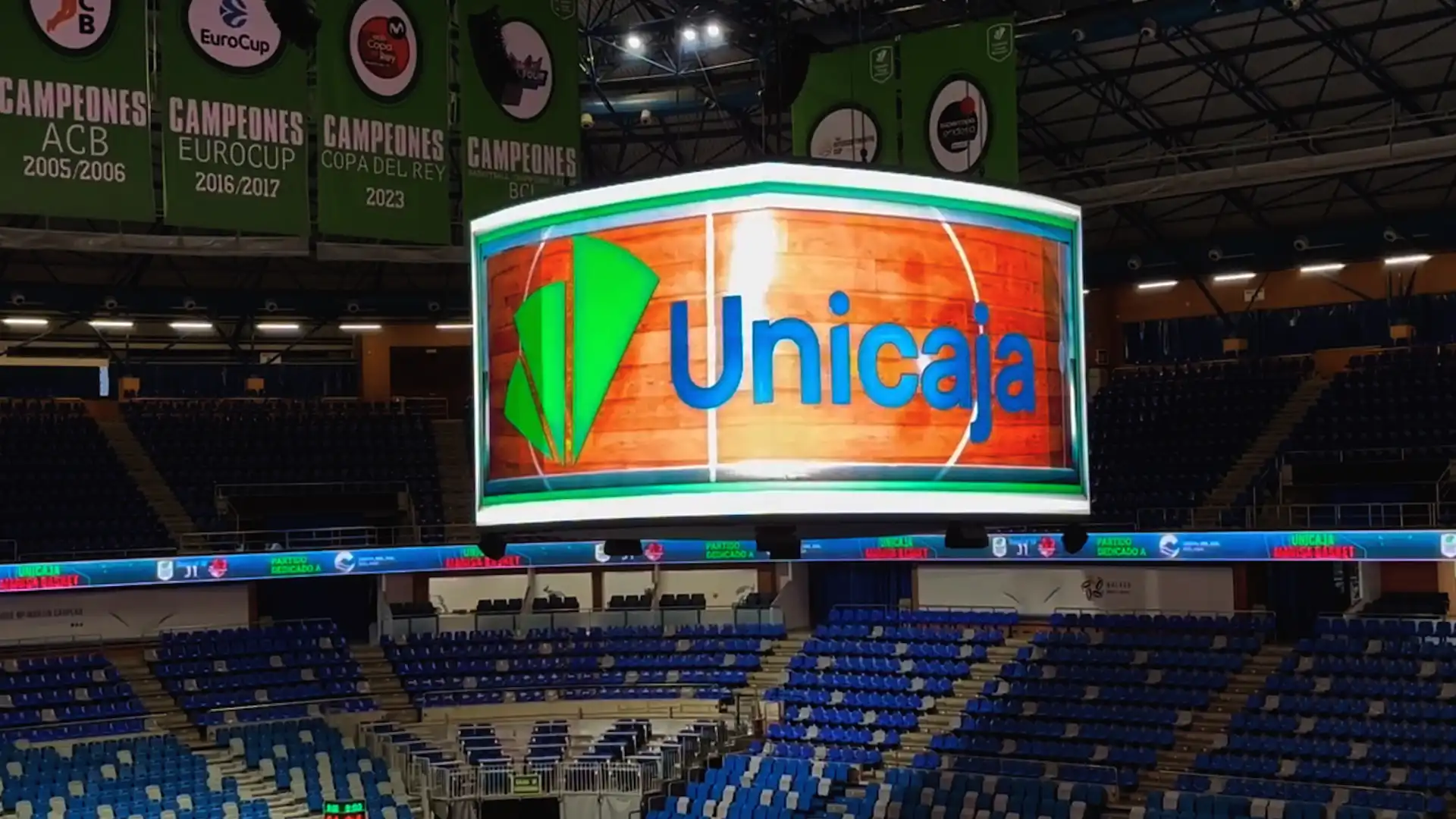 Contenido 3D WOW en acción en el videomarcador principal del Martín Carpena.