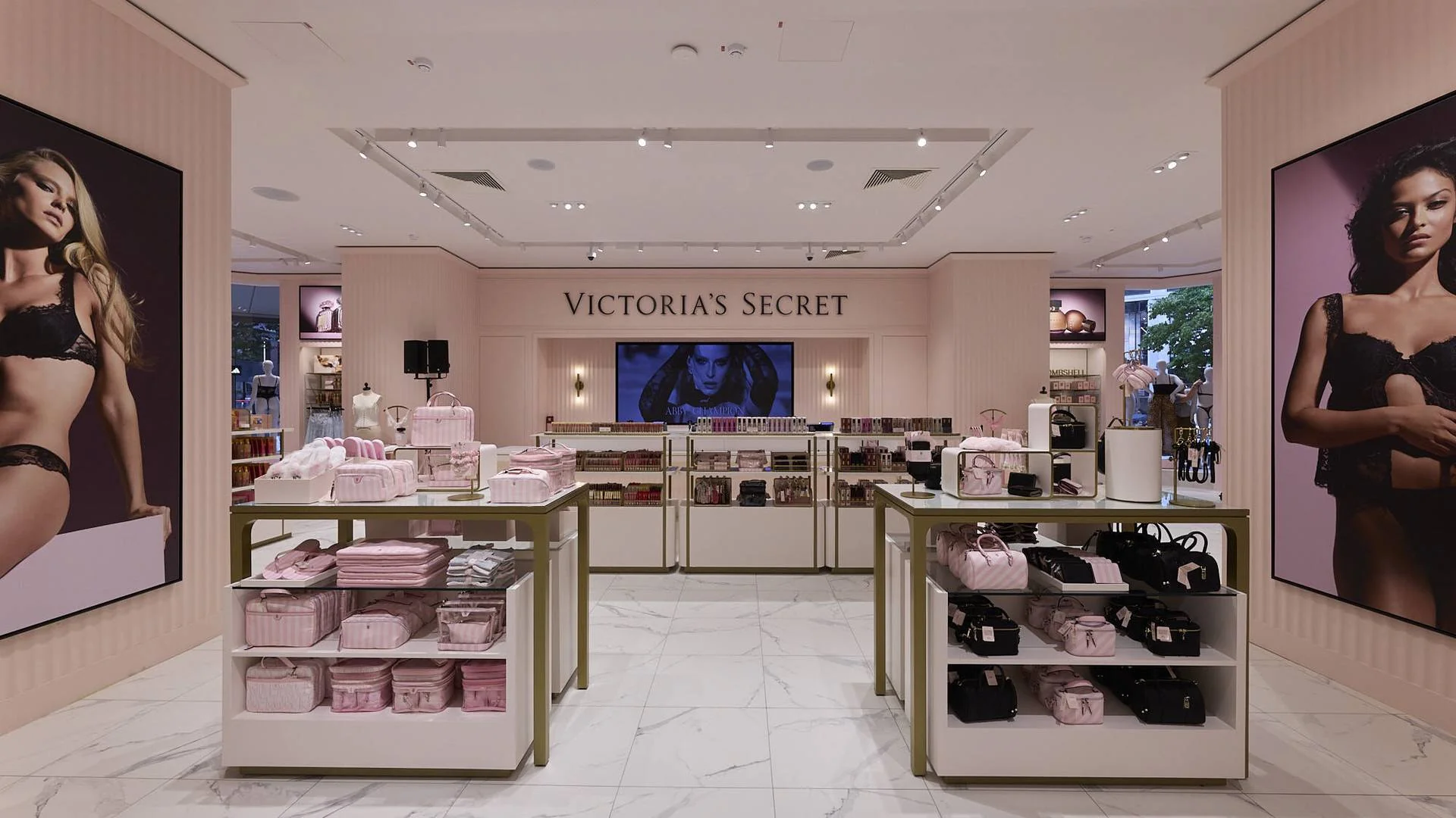 Interior LED wall installed by TRISON inside the Victoria's Secret flagship store in Hamburg